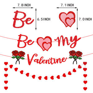 Día de San Valentín Tema Pull Flags Pull Banners Love Paper Strings Decoraciones para fiestas - Product Image 2