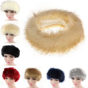 Winter Fur Warm Headband Fox Fur Hat Faux Fur <strong>Head</strong> <strong>Warmer</strong> Women's Ear <strong>Warmer</strong> Earmuff Turban Hair Band Hair Accessories M0274 - Product Image 2