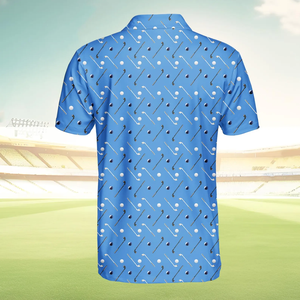 Polo de Golf con Estampado Completo para Hombre y Mujer, Diseño de Pelotas de Golf, Secado Rápido, Sublimado, para Golfistas - Product Image 3
