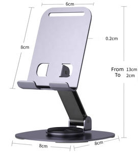 Tất Cả Các Kim Loại Xoay Có Thể Gập Lại Máy Tính Để Bàn Đứng Tùy Chỉnh Lười Biếng Điện Thoại Di Động Đứng Cho Bàn Sử Dụng Cho Xem <span class=keywords><strong>Tv</strong></span> Sống - Product Image 6