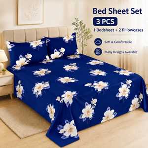 Juego de Sábanas Estampadas de 3 Piezas al por Mayor, Juego de Ropa de Cama King Size con 2 Fundas de Almohada, Disponible en Stock - Product Image 1