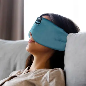 Maschera per dormire morbida cuffie senza fili cuffie per dormire musica regolabile maschera per gli occhi di <span class=keywords><strong>seta</strong></span> per la meditazione del sonno - Product Image 4