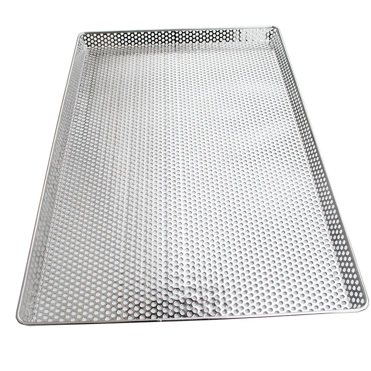600*400mm stainless steel aluminum metal mesh perforated cookie sheet baking tray