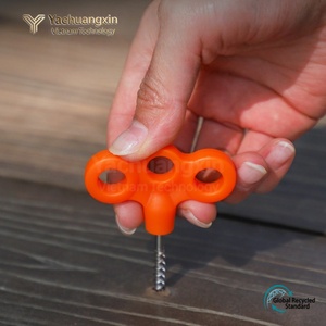 Tent <b>Peg</b> 3cm <b>Screw</b> Metal Handle 5.5cm Width Outdoor Camping Use - Product Image 2