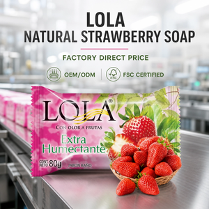 <span class=keywords><strong>Savon</strong></span> Corporel Hydratant et Nettoyant Naturel 80g Série Fruits, Doux pour la Peau, à Base d'Ingrédients Chimiques, Vente en Gros - Product Image 1
