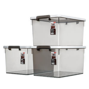 Caja de Almacenamiento de Plástico Transparente con Tapa, Organizador Rectangular para el Hogar, para Niños y Adolescentes, Capacidad de 2 kg - Product Image 1