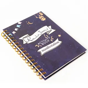 A5 livre d'activités personnalisé Manifestation Self Care Journal Printing Hardcover Planner Inspirational the moon spiral notebook
