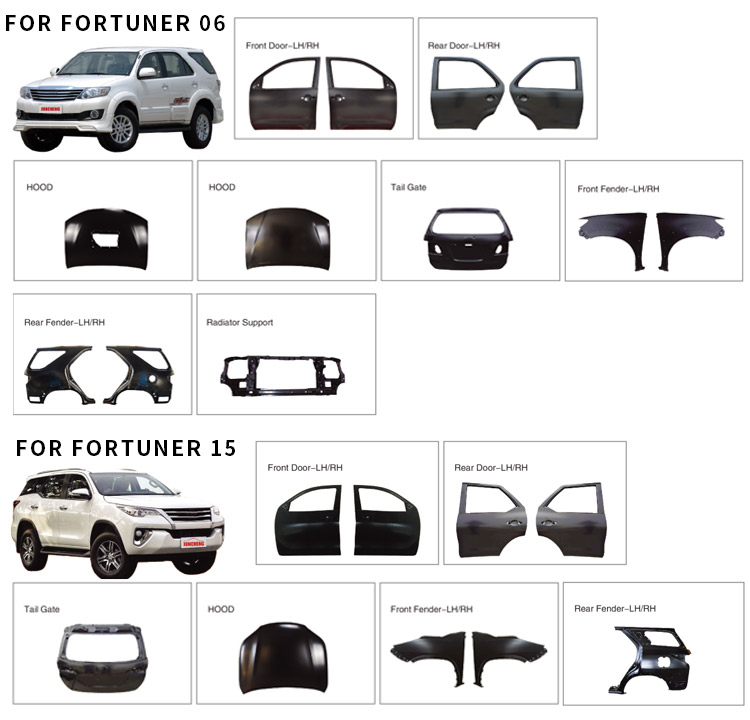 Replacement Car Accessories for Fortuner 2016-