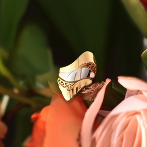 แหวนแฟชั่น สแตนเลสสตีล 316L ชุบทอง PVD ทนทาน สวยงามโดดเด่น - Product Image 3