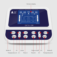 Masseur électrique portable QIAOXIN QX-236 pour le dos/les épaules/le cou, 3 canaux, soulagement de la douleur, 12 modes, 38 niveaux d'intensité, chauffage
