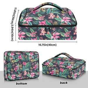 Sac à déjeuner Hawaii Lifestyle avec logo personnalisé, motif floral tropical, sac isotherme pour la livraison de nourriture, sac de pique-nique thermique, sac isotherme pour pizza - Product Image 3