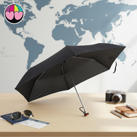 Parapluie commercial noir mini personnalisé, nouvelle invention, parapluie tendance, parapluie pliable plat personnalisé, mini parapluie pliable