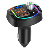 Hochwertiger MP3-Player für drahtlose Auto musik mit doppelter digitaler Röhren anzeige Qc3.0 PD Bluetooth-FM-Schnelllade-Sender
