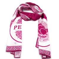 Phi Lambda Écharpe en satin Sorority Ladies' Lettres grecques Châle et écharpe en soie verte pour l'été pour les affiliations de sororité