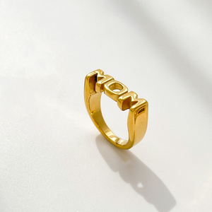 New Arrival Trendy MOM <strong>DAD</strong> SIS Letter <strong>Ring</strong> for Family Gift Jewelry Factory Wholesale Price - Product Image 5