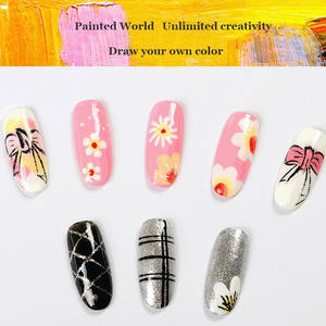 12 ألوان هلام طلاء الأظافر ثلاثية الأبعاد اللوحة الأشعة فوق البنفسجية/LED هلام مسمار الفن سلك الرسم شبه دائمة هلام طلاء الأظافر - Product Image 6