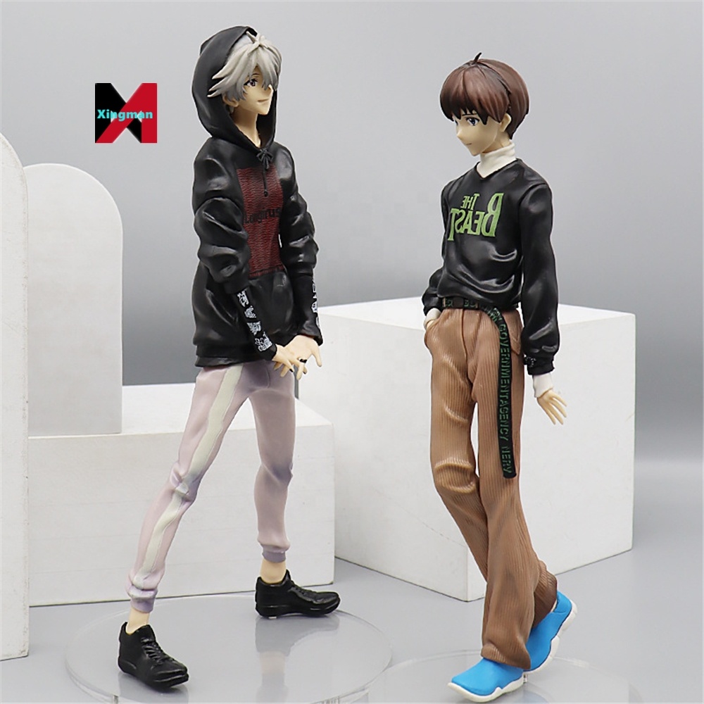 Xinnice Anime Ikari Shinji Figure Manga Character Nagisa Kaworu Figure 10 cm Mini action figure con accessori statua in PVC modello da collezione per fan degli anime