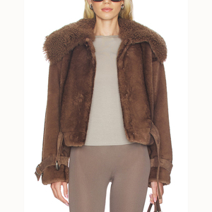 <span class=keywords><strong>Abrigo</strong></span> de Piel Sintética Ecológico, Chaqueta Corta Personalizada para <span class=keywords><strong>Mujer</strong></span>, Ropa de <span class=keywords><strong>Abrigo</strong></span> Cálida para Invierno, <span class=keywords><strong>Abrigo</strong></span> Grueso, Fabricante de Ropa OEM ODM - Product Image 2