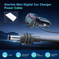 Cable de Alimentación para Auto Mindpure Starlink Mini, 12V-24V, Encendedor de Cigarrillos a Cable DC, IP68 Impermeable con Pantalla LED, 18AWG, Carga de 5A