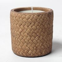 Bougie aromatique en céramique faite à la main de style nordique, en forme de pilier, pour l'intérieur, avec couleur et logo personnalisés, décoration d'intérieur