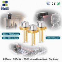 Diode laser infrarouge UOC U-LD-85B061H 850nm 200mW TO-18 5.6mm pour capteur de profondeur 3D