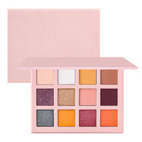 Palette de fards à paupières Mola Custom 12 couleurs, carrée, mate, métallique, en poudre chimique, haute pigmentation, facile à estomper, waterproof, naturelle