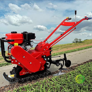 Agricultural Track <b>Cultivator</b> Small Chain Track Trench Fertilizer Applicator Small Rotary Gasoline Engine - Product Image 4