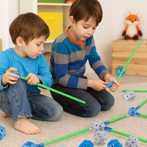 Tente en plastique pour maison de jeu, kit de construction éducatif, intérieur et extérieur, jouets forts pour enfants, bricolage - Product Image 1