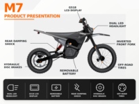 Moto tout-terrain électrique M7 PRO 60V 27Ah 5000W de pointe, 70km/h, 200Nm, moteur central, pour adultes
