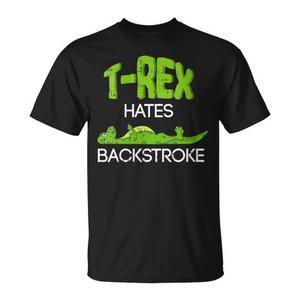 T-Rex Hates Backstroke Dinosaur Swim T-shirt pour garçons - Product Image 1