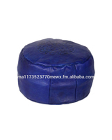 Pouf ottoman traditionnel marocain en cuir de mouton de haute qualité avec hauteur réglable, fait à la main, repose-pieds pour appartement, décoration intérieure