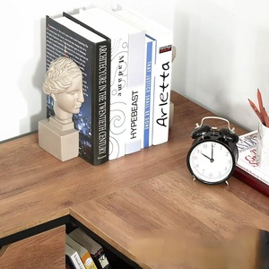 Hiện đại đơn giản duy nhất máy tính bàn hai lớp thép và gỗ Bảng điều chỉnh qua biên giới side-vẽ thiết kế cho phòng ngủ hoặc nghiên cứu - Product Image 3