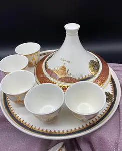 Тарелка для фиников, 6 арабских кофейных чашек, арабский набор