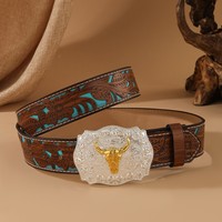 Ceinture Femme Chic et Haut de Gamme en Alliage Robuste à Boucle Plaque, Style Streetwear Imprimé Animal, Largeur 4cm, Longueur 115cm – Vente Directe Usine