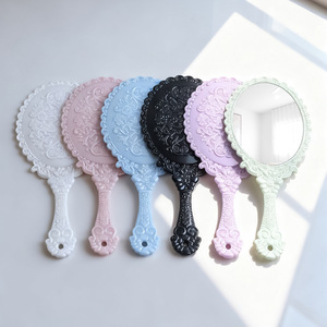 <span class=keywords><strong>Specchio</strong></span> Cosmetico Antico con Manico in Plastica, 6 Colori Disponibili, per Ragazze e Donne, Piccolo MOQ - Product Image 3
