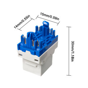 Conector Keystone RJ45 UTP 8P8C Modular Giratorio de 180 Grados Sin Herramientas Cat5e Cat6 para Paneles de Conexión de Telecomunicaciones - Product Image 4