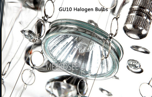 MEEROSEE Moderne Long Plafonnier <span class=keywords><strong>G9</strong></span> Verre Lustres de cristal Éclairage de luxe Lampe d'escalier Lamparas de Techo MD2219 - Product Image 4