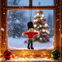 Soldat Casse-Noisette en Tissu, Ornement Suspendu, Poupée en Peluche Douce, Pendentif de Noël pour Arbre de Noël, Décoration de Fête à Domicile