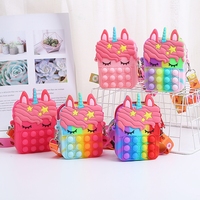 Sac à bandoulière licorne en silicone pour enfants, motif dessin animé mignon, collection 2025