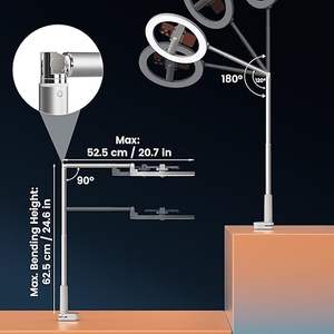 Support de téléphone aérien professionnel Beauty Ring Light Support de téléphone pour l'enregistrement vidéo TikTok/<span class=keywords><strong>Youtube</strong></span> Éclairage photographique - Product Image 2