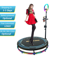 2022 Vanya Automatic 360 Photo Booth Ganze Ausrüstung mit 100CM Platform Spinning 360 Video Photo Booth für Events