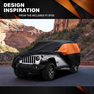 Housse de voiture SUV universelle imperméable au design tendance, en tissu Oxford 210D, personnalisable, couverture intégrale extérieure, protection UV 95% - Product Image 6
