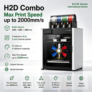 Versión Global Bambu H2D, Control Remoto Móvil Internacional Fácil de Usar, Impresora 3D para Aficionados, A2L/P1SC/P2SC/H2SC/H2D/H2C - Product Image 1