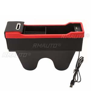 Organizador de Asiento de Coche, Bolsillo de Almacenamiento de Cuero PU con 2 Cargadores USB, Universal para Conductor y Pasajero, 4 Colores - Product Image 4