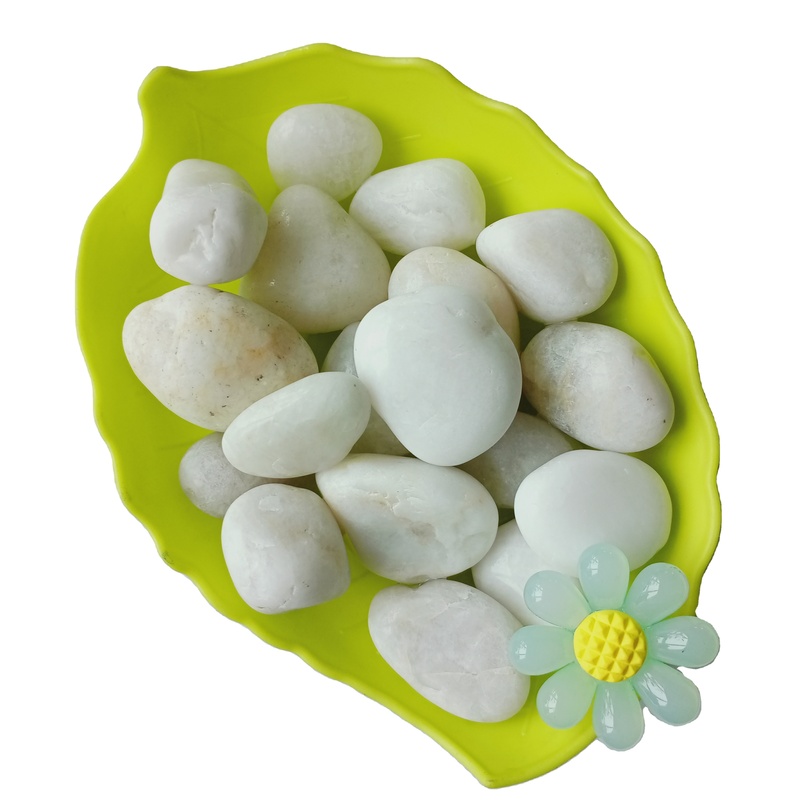 Natural Cobblestone White Marble Garden Landscape