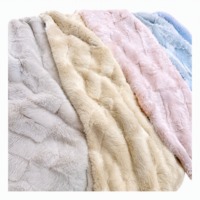 Tissu tricoté en fausse fourrure de vison, motif brossé, largeur 180 cm, peluche douce pour manteau de fille, veste, couture, artisanat, vente en gros en stock