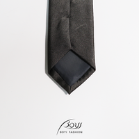 Cravate noire formelle infroissable en polyester tissé à motif cachemire rayé pour le personnel d'hôtel, uniforme hôtelier résistant aux taches