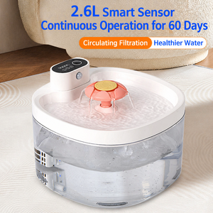 <span class=keywords><strong>Bebedero</strong></span> para <span class=keywords><strong>Gatos</strong></span> con Capacidad de 2.6L, Funciona con Batería de 4000mAh, Inalámbrico, Dispensador de Agua para Mascotas con Forma de <span class=keywords><strong>Flor</strong></span>, Sensor de Movimiento Inteligente, <span class=keywords><strong>Bebedero</strong></span> para Perros - Product Image 2