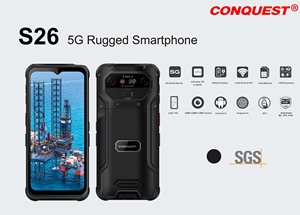 Teléfono Conquest S26 5G con Bandas 5G, Batería Extraíble de 6000 mAh, Pantalla FHD de 6.58 Pulgadas, Android 12, NFC, Versión Térmica DMR, Procesador Dimensity 700 - Product Image 4