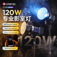 Ulanzi VL120Bi 120W COB Lumière d'appoint V-mount Alimentation DC/AC Haute Puissance Studio Intérieur Température de Couleur Réglable RGB Portable pour